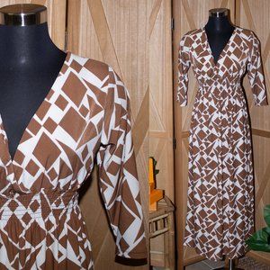 Geometric Print Maxi Dress